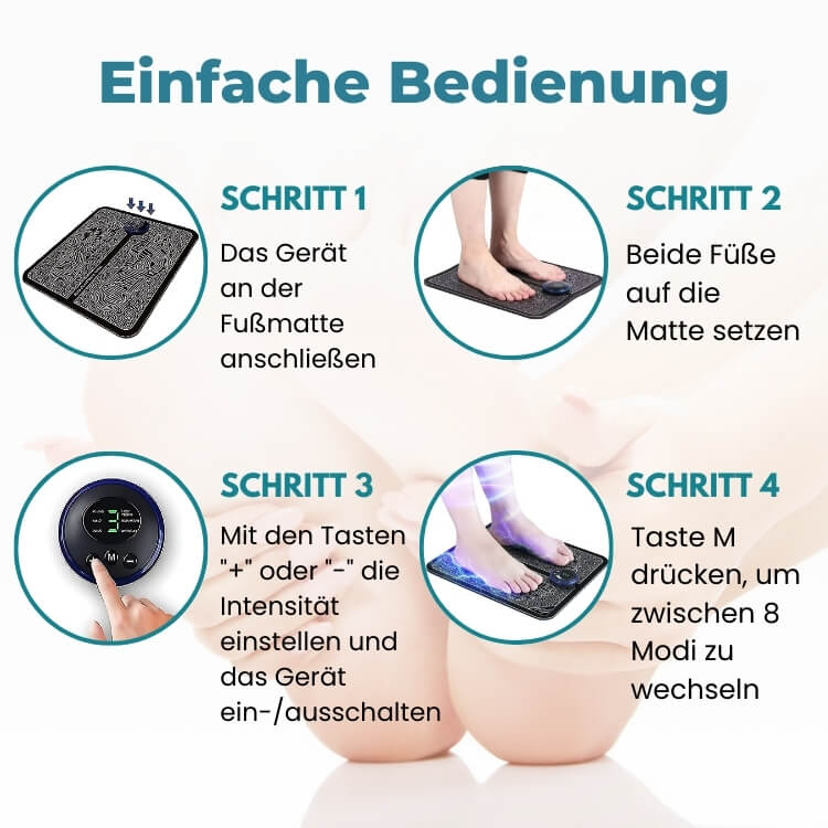 FeetRelief NMES Fußmassagegerät.